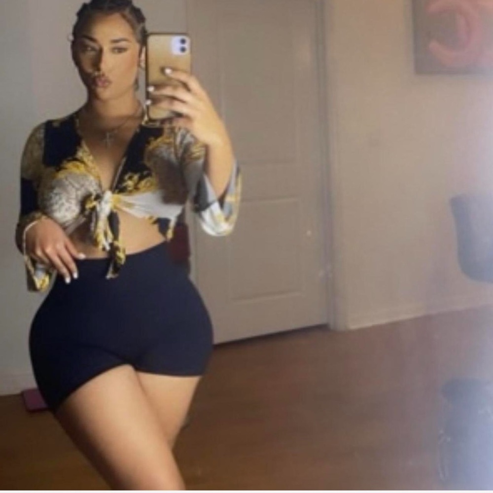Gold Chain Print Top